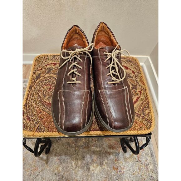 Johnston and Murphy Brown Leather Lace Up Oxfords Size 12 - Picture 1 of 8